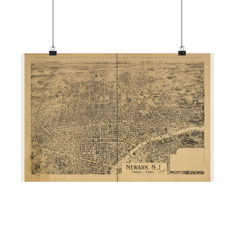 1895 Newark Map Print