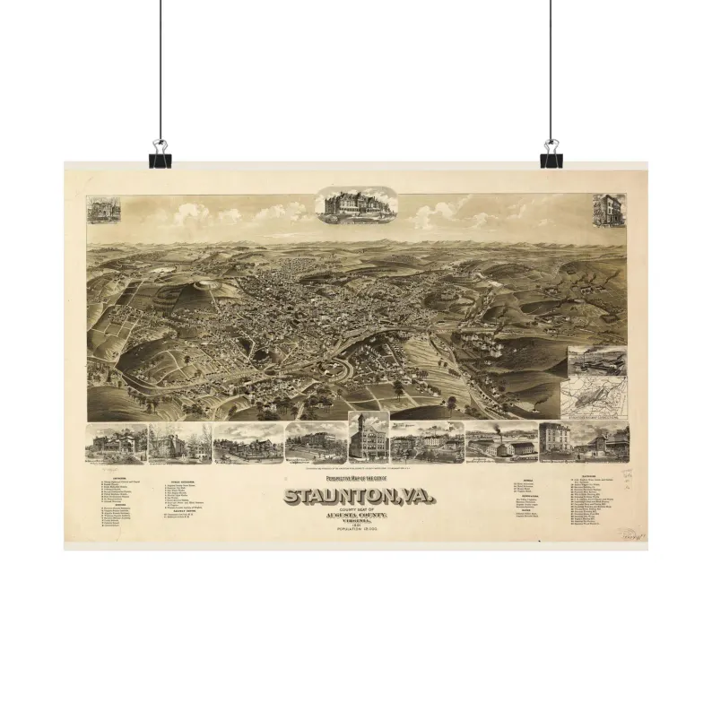 1891 Staunton Map Print