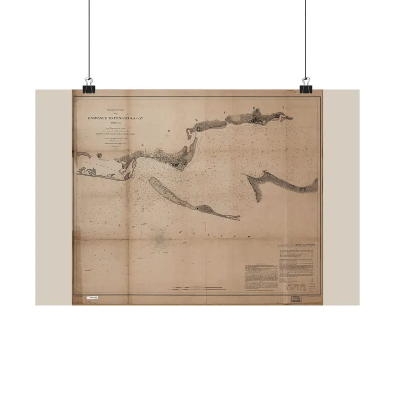 1857 Pensacola Bay Map Print