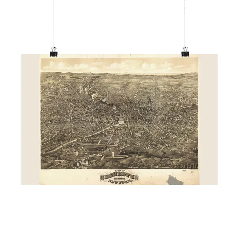 1880 Rochester Map Print