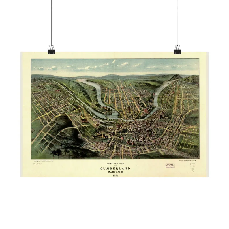 1906 Cumberland Map Print