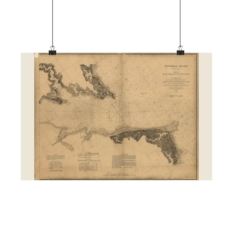 1862 Potomac River Map Print