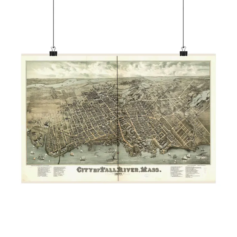 1877 Fall River Map Print