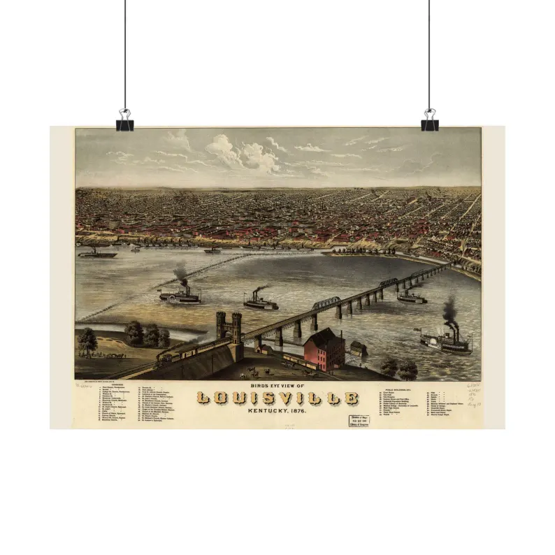 1876 Louisville Map Print