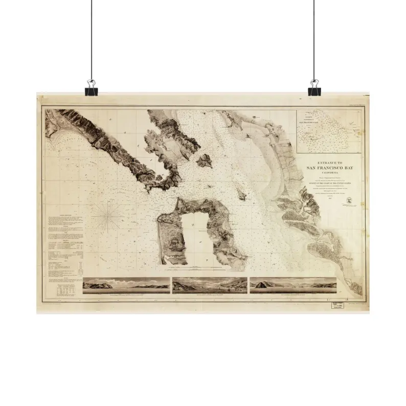 1859 San Francisco Bay Map Print