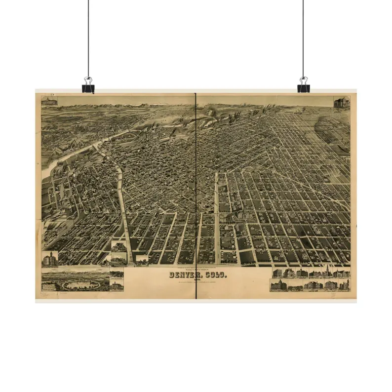 1889 Denver Map Print