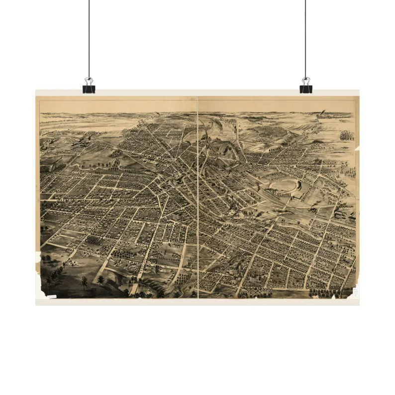 1880 Battle Creek Map Print