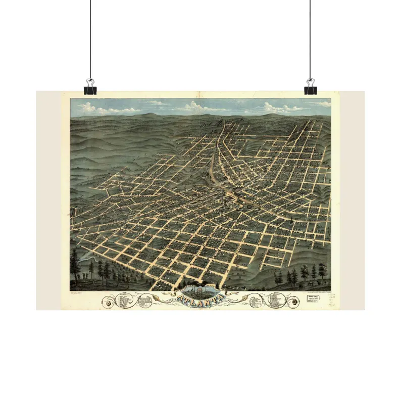 1871 Atlanta Map Print