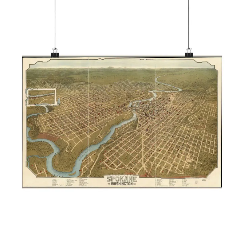 1905 Spokane Map Print