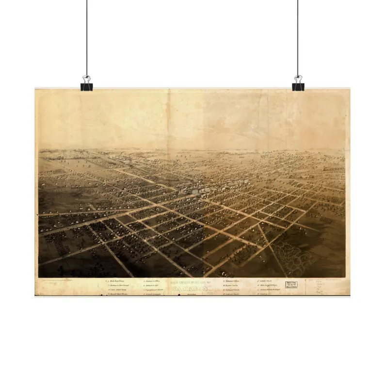 1868 Jackson Map Print