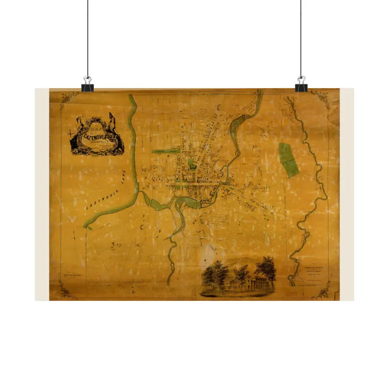 1852 Cazenovia Map Print