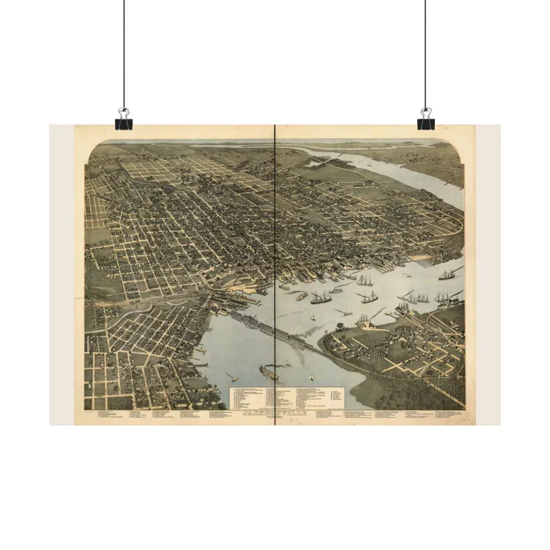 1893 Jacksonville Map Print