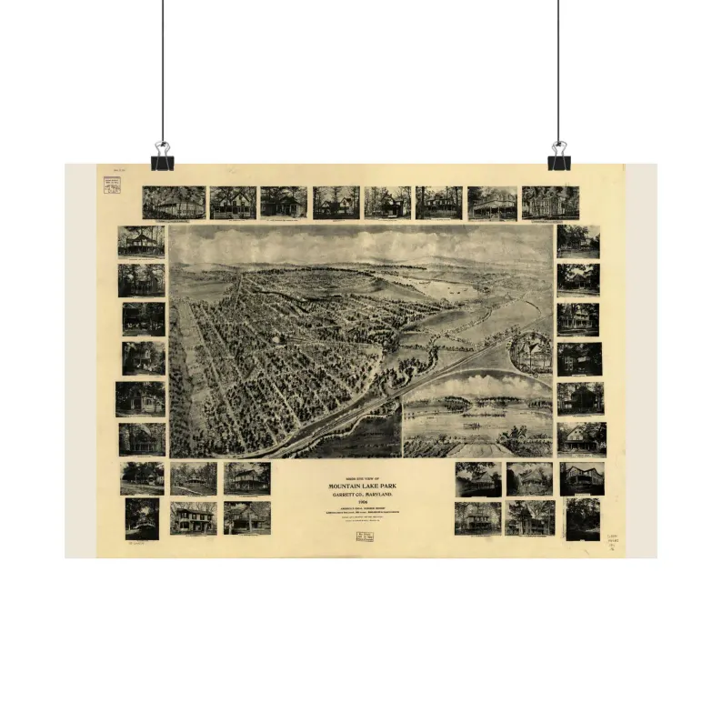1906 Mountain Lake Park Map Print