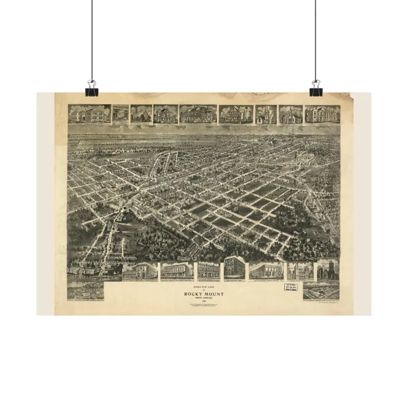 1907 Rocky Mount Map Print