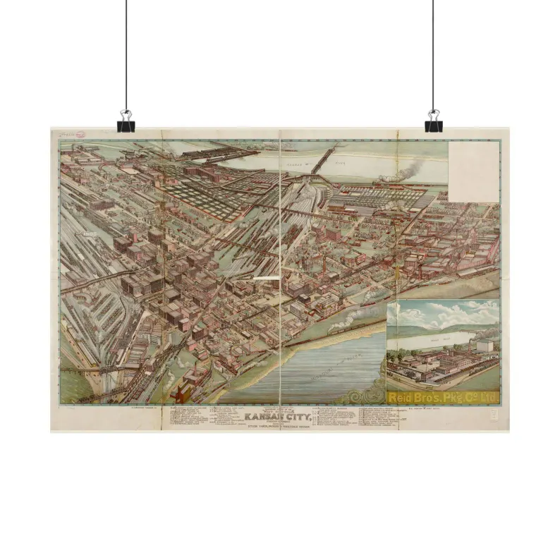 1895 Kansas City Map Print