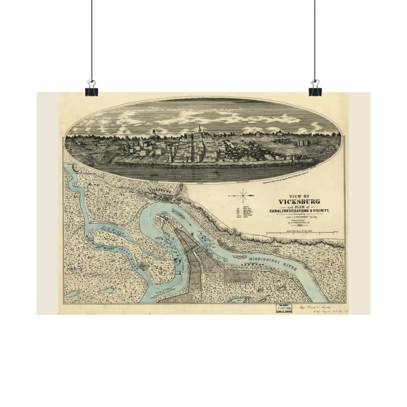 1863 Vicksburg Map Print
