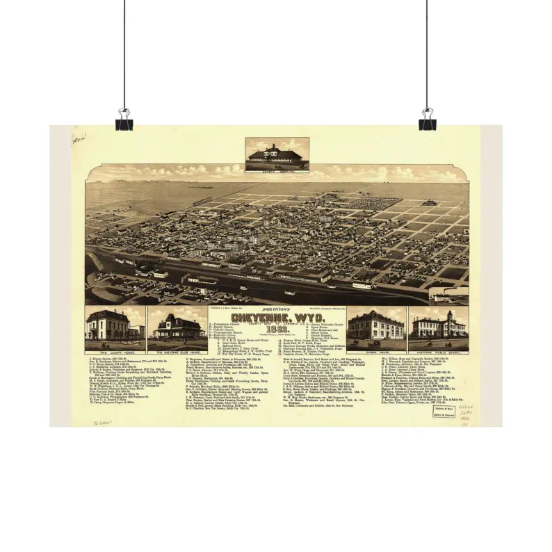 1882 Cheyenne Map Print