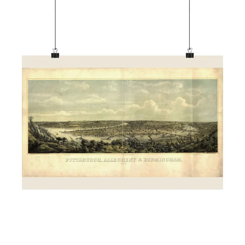 1871 Pittsburgh Map Print