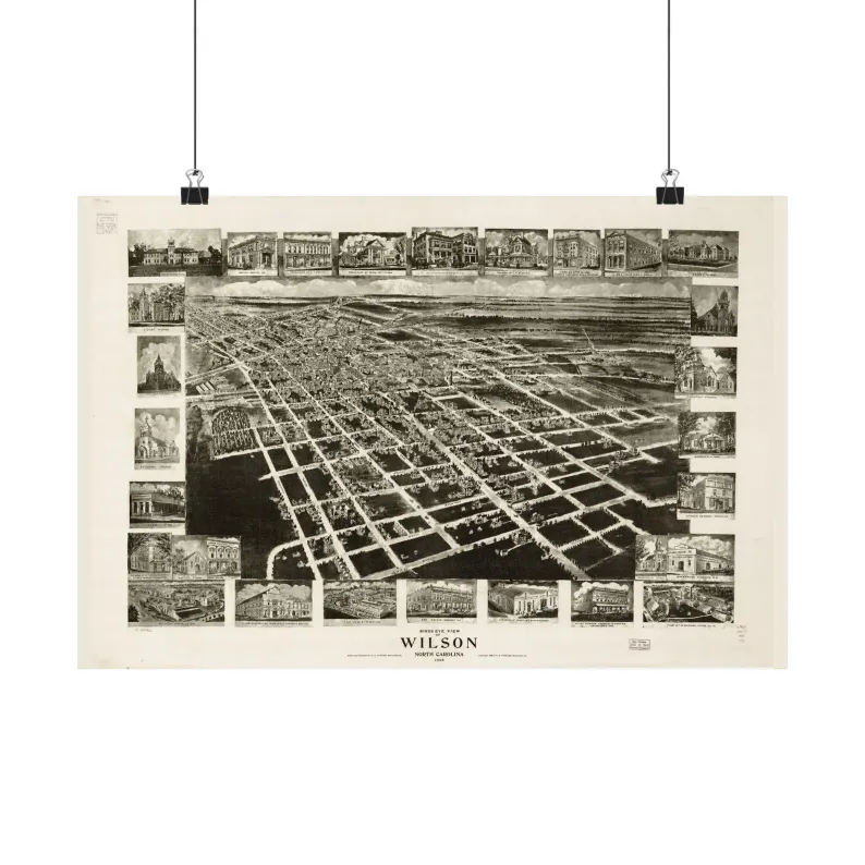 1908 Wilson Map Print
