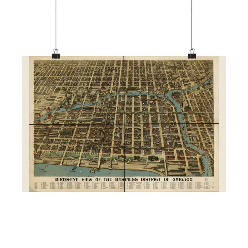 1898 Chicago Map Print