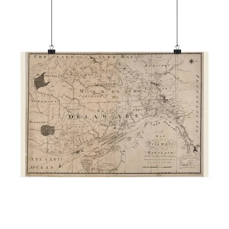 1801 Delaware Bay Map Print