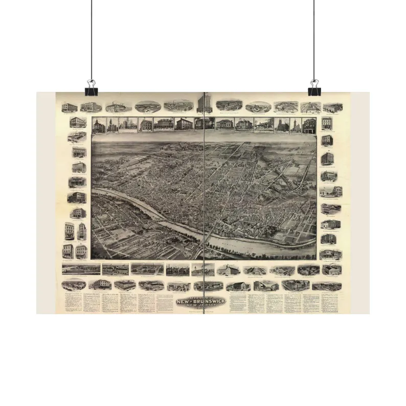 1910 New Brunswick Map Print