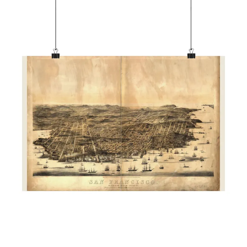 1864 San Francisco Map Print