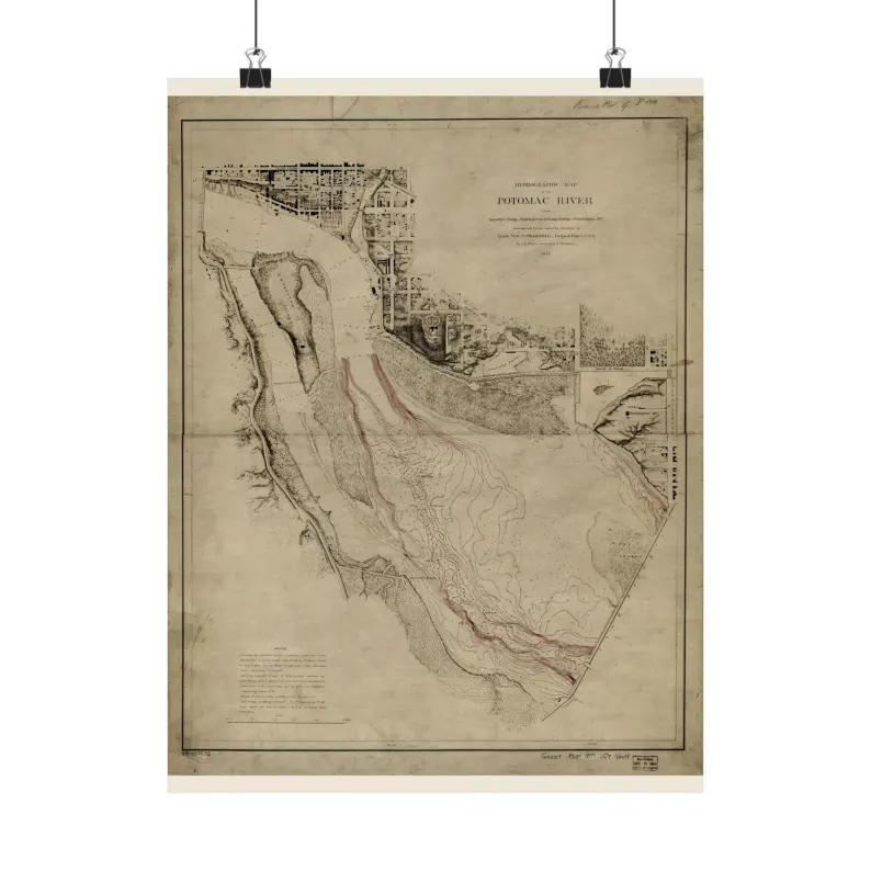 1871 Potomac River Map Print