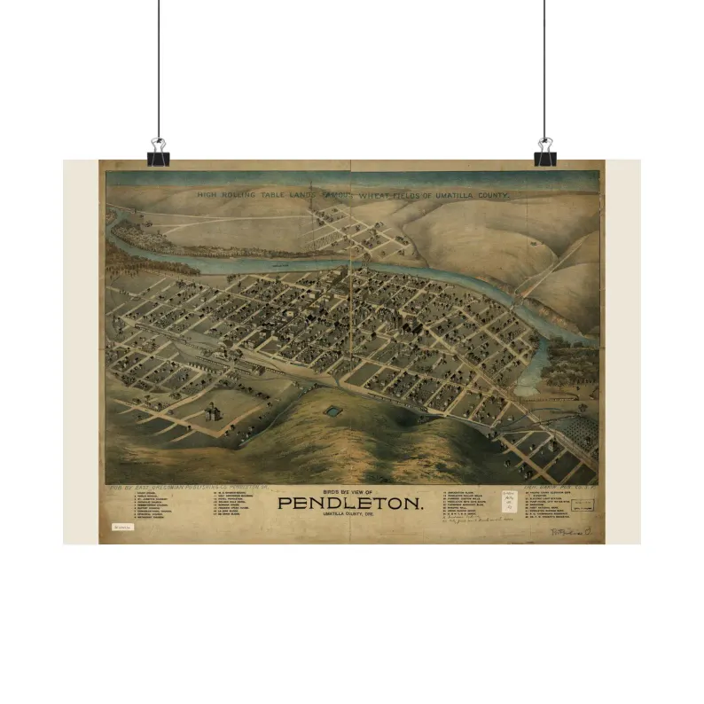 1890 Pendleton Map Print