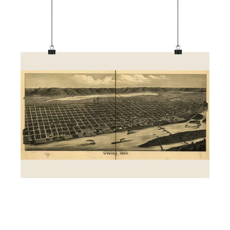 1889 Winona Map Print