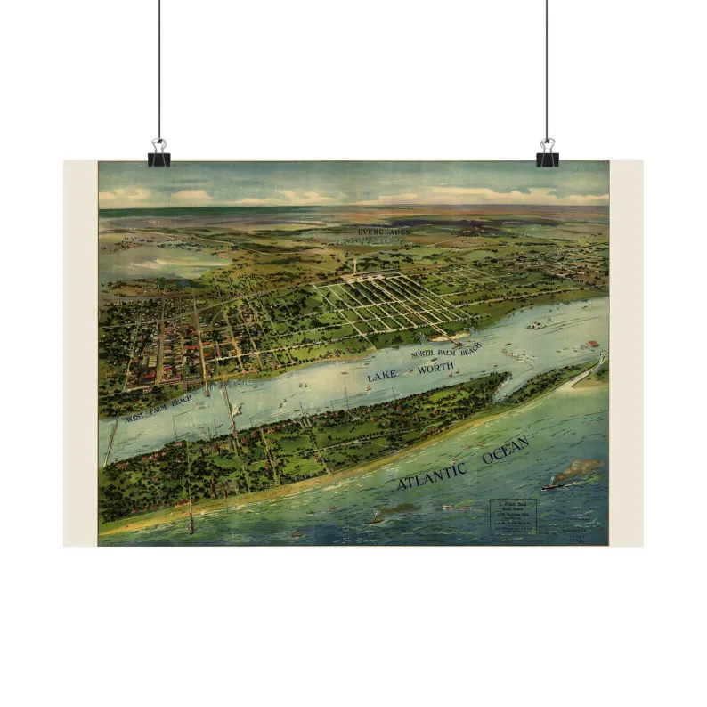 1915 West Palm Beach Map Print