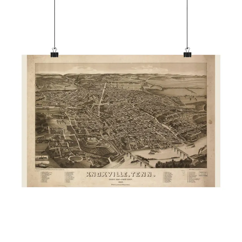 1886 Knoxville Map Print