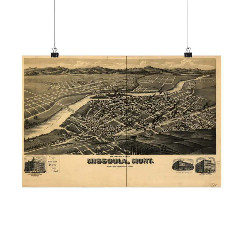 1891 Missoula Map Print