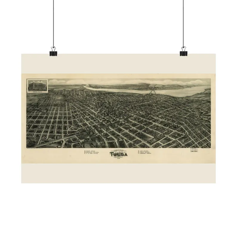 1918 Oklahoma City Map Print