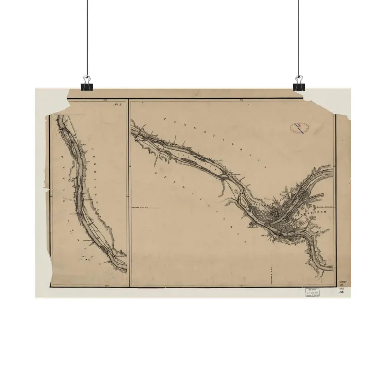 1881 Ohio River Map Print