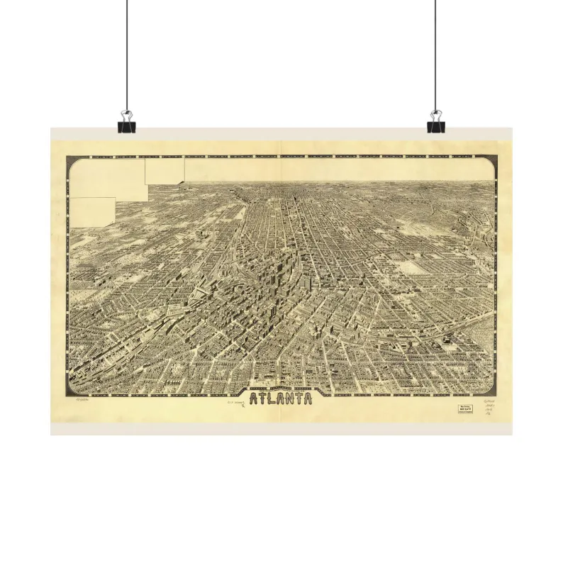 1919 Atlanta Map Print
