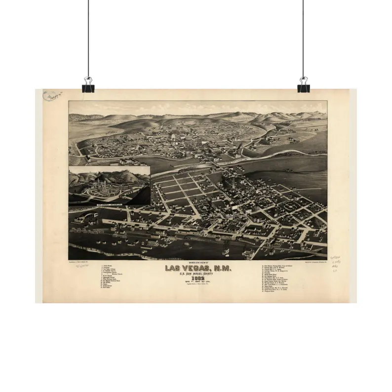1882 Las Vegas Map Print