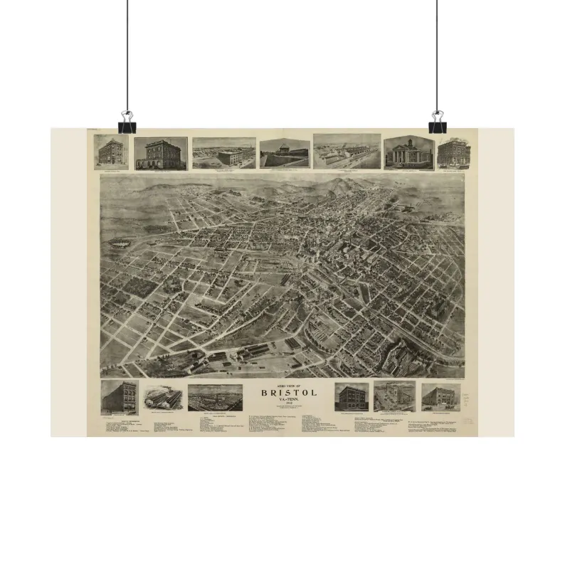 1912 Bristol Map Print