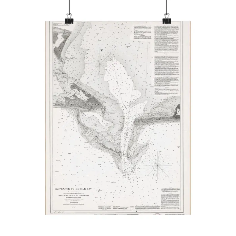 1976 Mobile Bay Map Print