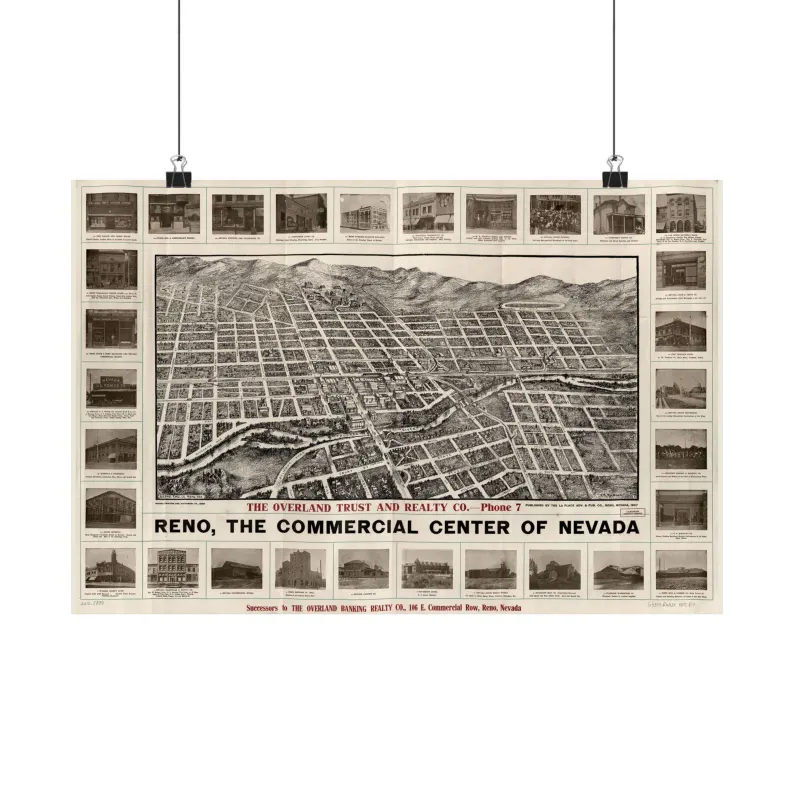 1907 Reno Map Print