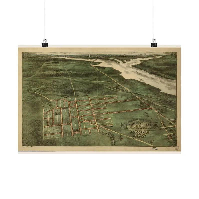 1890 Alexandria Map Print