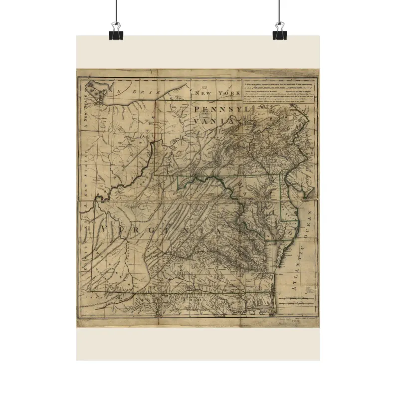 1787 Albemarle Sound to Lake Erie Map Print