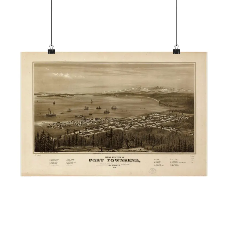 1878 Port Townsend Map Print