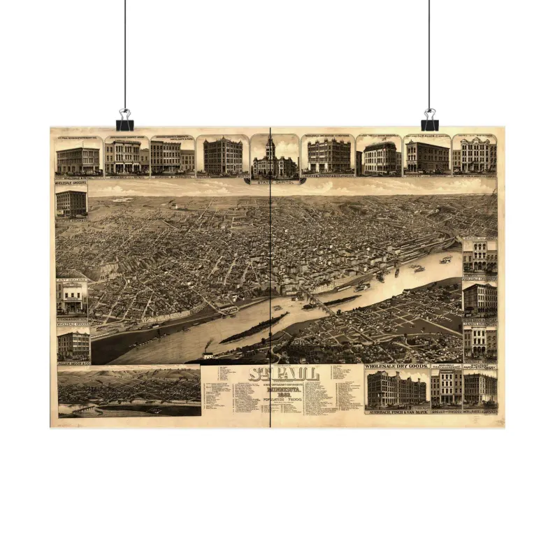1883 Saint Paul Map Print
