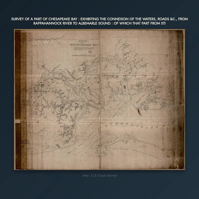 1819 Chesapeake Bay Map Print