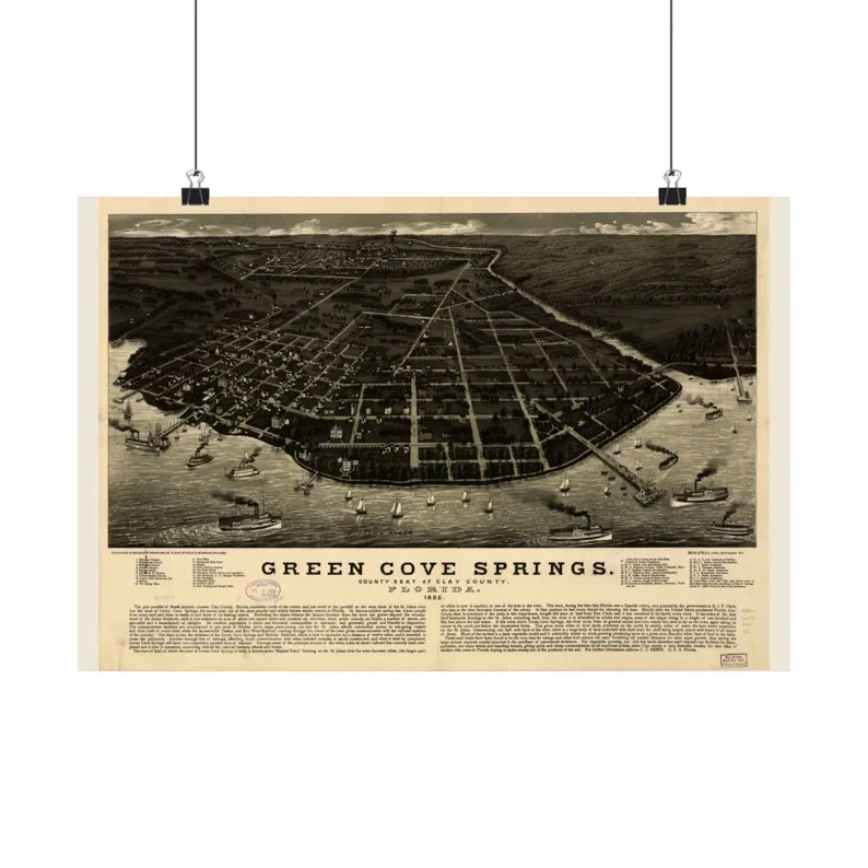 1885 Clay County Map Print