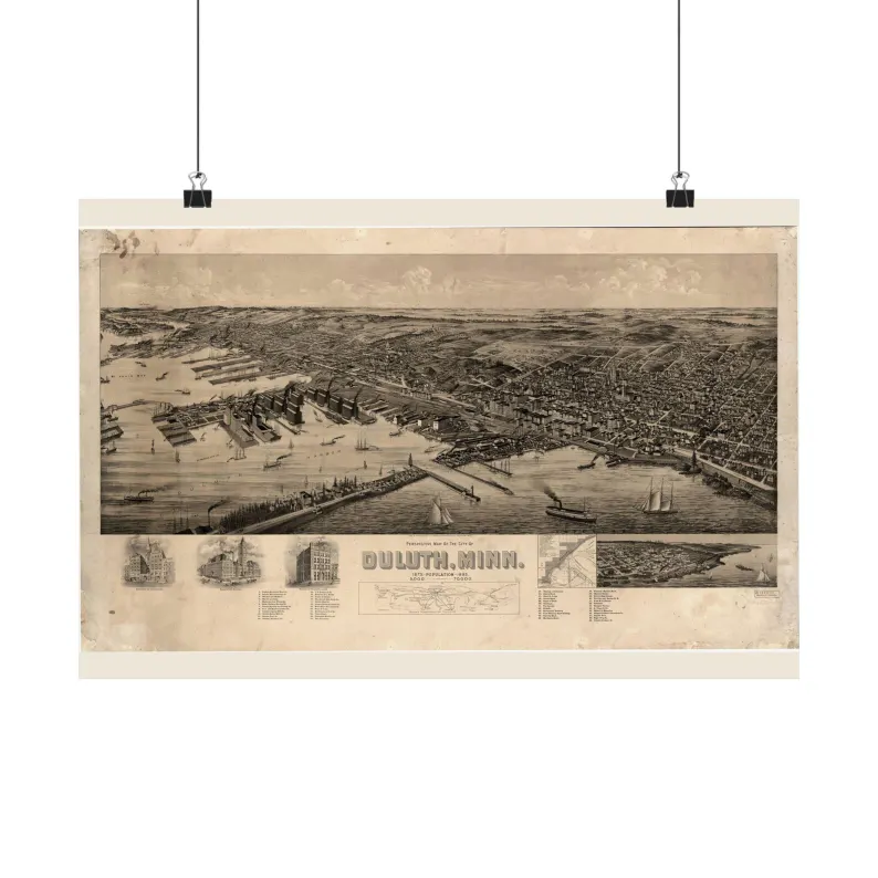 1893 Duluth Map Print