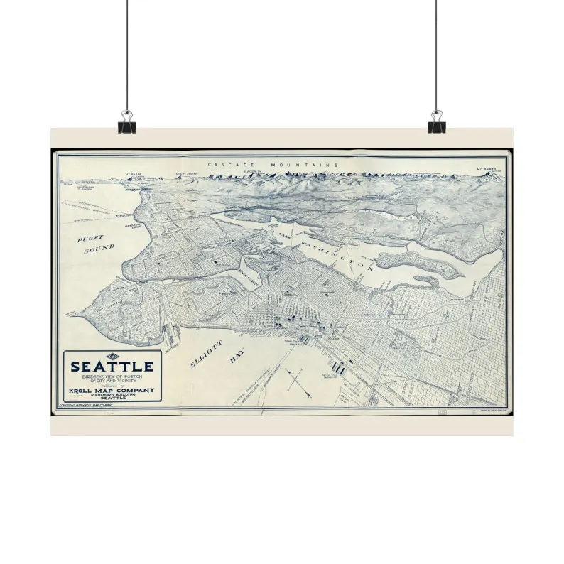 1925 Seattle Map Print