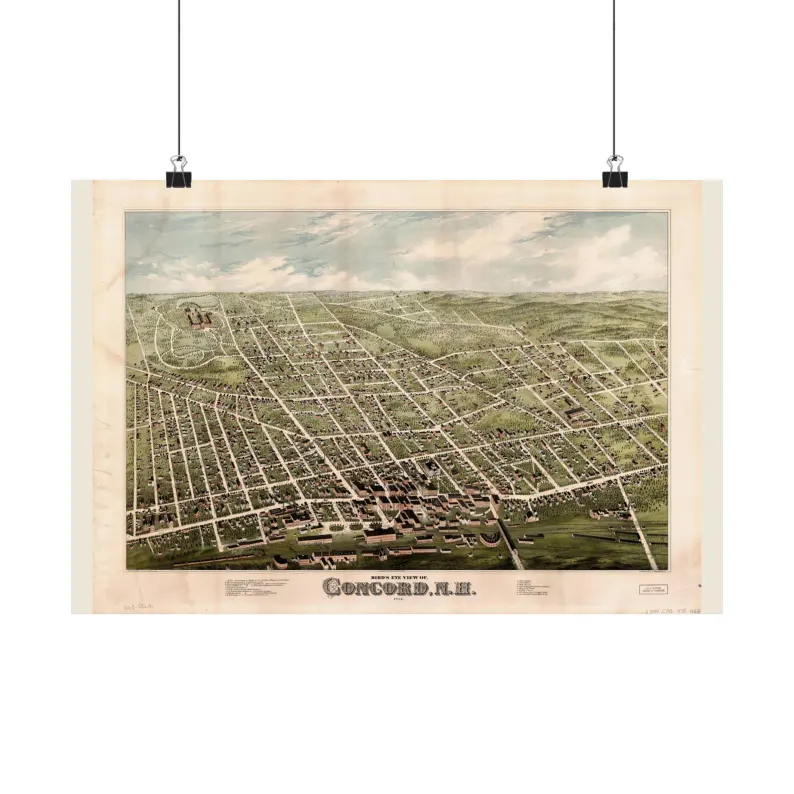 1875 Concord Map Print
