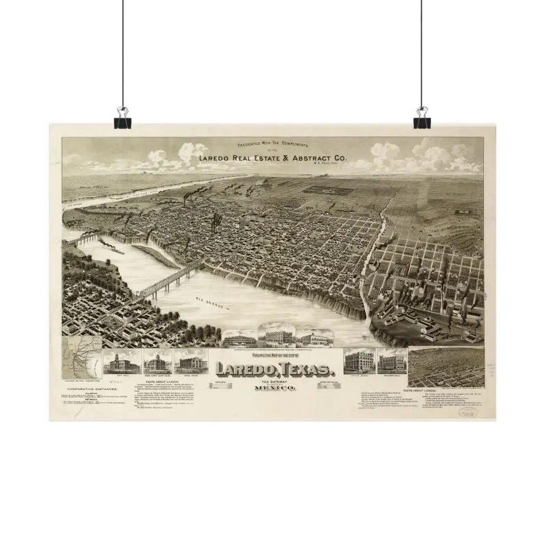1892 Laredo Map Print